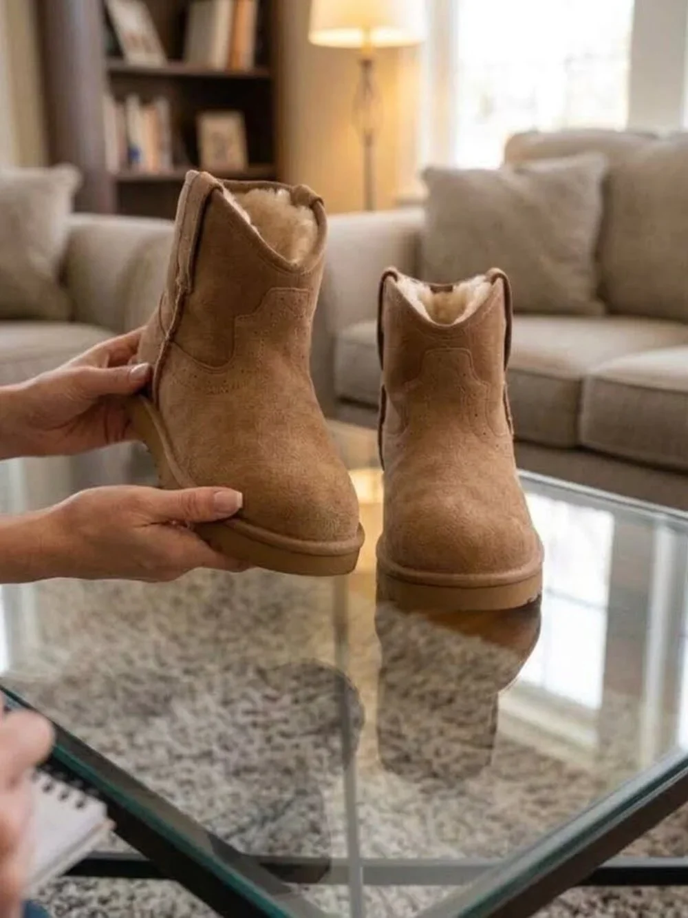 Women 100% Genuine Leather Warm Winter Boots